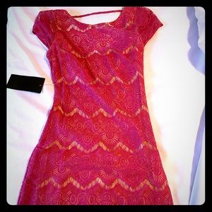 Open back Boat neck Lace dress